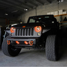 Load image into Gallery viewer, Oracle 7in High Powered LED Headlights - Black Bezel - ColorSHIFT 2.0