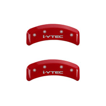 Load image into Gallery viewer, MGP 4 Caliper Covers Engraved Front & Rear i-Vtec Red finish silver ch