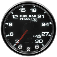 Load image into Gallery viewer, Autometer Spek-Pro Gauge Rail Press 2 1/16in 30Kpsi Stepper Motor W/Peak & Warn Blk/Smoke/Blk