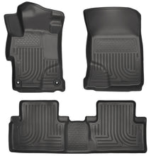 Load image into Gallery viewer, Husky Liners 2014 Honda Civic Sedan WeatherBeater Black Front & 2nd Seat Floor Liners