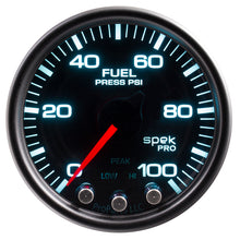 Load image into Gallery viewer, Autometer Spek-Pro Gauge Fuel Press 2 1/16in 100psi Stepper Motor W/Peak & Warn Blk/Smoke/Blk