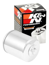 Load image into Gallery viewer, K&N Harley Davidson / Buell 3in OD x 4.063in H Chrome Oil Filter