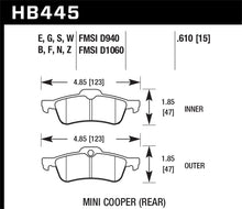 Load image into Gallery viewer, Hawk 02-08 Mini Cooper DTC-60 Race Rear Brake Pads