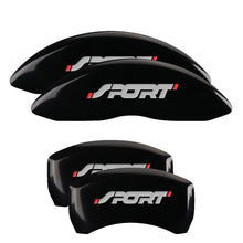 Load image into Gallery viewer, MGP 4 Caliper Covers Engraved Front & Rear Oval logo/Ford Black finish silver ch
