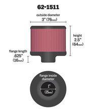 Load image into Gallery viewer, K&N 1in Flange ID x 3in OD x 2.5in Height Clamp On Crankcase Vent Filter