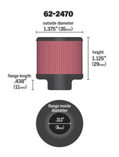 Load image into Gallery viewer, K&N .315/.431 Flange 1 3/8 inch OD 1.5 inch H Clamp On Crankcase Vent Filter