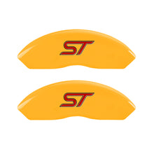 Load image into Gallery viewer, MGP 4 Caliper Covers Engraved Front & Rear No bolts/ST Yellow finish black ch