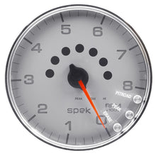 Load image into Gallery viewer, Autometer Spek-Pro Gauge Tachometer 5in 8K Rpm W/Shift Light & Peak Mem Silver/Chrome
