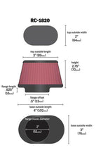 Load image into Gallery viewer, K&N Filter Universal Clamp-On Filter 2in Flange / 2-23/32in Base / 3in x 2in Top / 2-3/4in Height