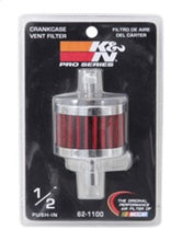 Load image into Gallery viewer, K&N Steel Base Crankcase Vent Filter 0.5in Vent OD x 2in OD x 1.5in Height