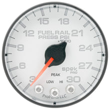 Load image into Gallery viewer, Autometer Spek-Pro 2 1/16in 30KPSI Stepper Motor W/Peak & Warn White/Black Rail Pressure Gauge