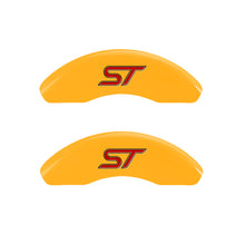 Load image into Gallery viewer, MGP 4 Caliper Covers Engraved Front & Rear No bolts/ST Yellow finish black ch