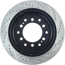 Load image into Gallery viewer, StopTech Power Slot 03-09 Toyota 4 Runner / 03-09 Lexus GX470 Drilled & Slotted Right Rear Rotor