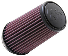 Load image into Gallery viewer, K&N Filter Universal Rubber Filter 3 1/2 inch Flange 4 5/8 inch Base 3 1/2 inch Top 7 inch Height