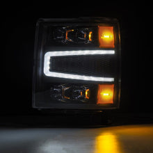 Load image into Gallery viewer, AlphaRex 04-15 Chevy 1500HD NOVA-Series LED Proj Headlights Black w/Activ Light/Seq Signal & SB DRL