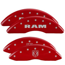 Load image into Gallery viewer, MGP 4 Caliper Covers Engraved Front & Rear MGP Red finish silver ch