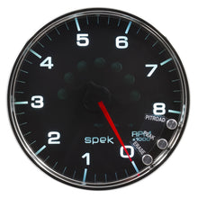 Load image into Gallery viewer, Autometer Spek-Pro Gauge Tachometer 5in 8K Rpm W/Shift Light & Peak Mem Black/Chrome