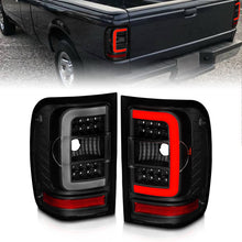 Load image into Gallery viewer, ANZO 01-11 Ford Ranger LED Taillights - Black Housing w/ Smoke Lens & Light Bar