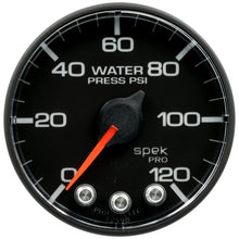 Load image into Gallery viewer, Autometer Spek-Pro Gauge Water Press 2 1/16in 120psi Stepper Motor W/ Peak & Warn