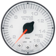 Load image into Gallery viewer, Autometer Spek-Pro 2 1/16in 1600PSI Stepper Motor w/ Peak & Warn White/Black Nitrous Pressure Gauge