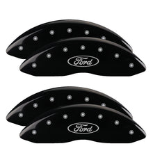 Load image into Gallery viewer, MGP 4 Caliper Covers Engraved Front & Rear No bolts/Sport Black finish silver ch