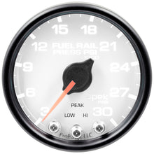 Load image into Gallery viewer, Autometer Spek-Pro Gauge Rail Press 2 1/16in 30Kpsi Stepper Motor W/Peak & Warn Wht/Blk