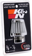 Load image into Gallery viewer, K&N 2in Base OD x .375in Flange ID x 1.75in H Rubber Base Crankcase Vent Filter - White