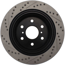 Load image into Gallery viewer, StopTech 07-10 GMC Sierra (w/ Rear Drum) / 07-09 GMC Yukon Rear Left Slotted & Drilled Rotor