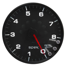 Load image into Gallery viewer, Autometer Spek-Pro Gauge Tachometer 5in 8K Rpm W/Shift Light & Peak Mem Black/Black