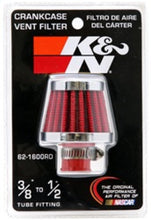 Load image into Gallery viewer, K&N 2in Base OD x .375in Flange ID x 1.75in H Rubber Base Crankcase Vent Filter