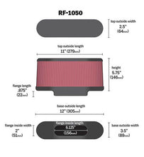 Load image into Gallery viewer, K&N Universal Air Filter Carbon Fiber Top 12in Flange ID x .875in Flange Length x 5.75in Height