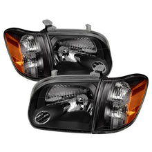 Load image into Gallery viewer, Xtune Toyota Tundra Double Cab 05-06 OEM Style Headlights & Corner Lights Black HD-JH-TTUN05-AM-BK
