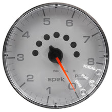 Load image into Gallery viewer, Autometer Spek-Pro Gauge Tachometer 5in 8K Rpm W/Shift Light & Peak Mem Silver/Chrome