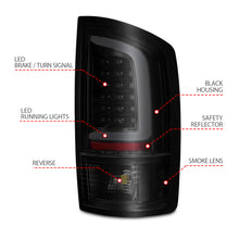 Load image into Gallery viewer, ANZO 2002-2006 Dodge Ram 1500 LED Tail Lights w/ Light Bar Black Housing Smoke Lens