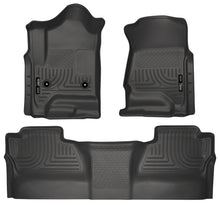Load image into Gallery viewer, Husky Liners 14 Chevrolet Silverado/GMC Sierra WeatherBeater Black Front & 2nd Seat Floor Liners