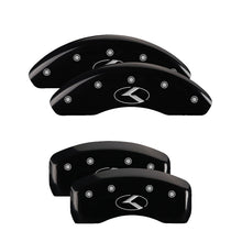 Load image into Gallery viewer, MGP 4 Caliper Covers Engraved Front & Rear Honda Black Finish Silver Char 2017 Honda Civic