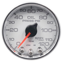 Load image into Gallery viewer, Autometer Spek-Pro 2-1/16in 0-120 PSI Digital Stepper Motor w/Peak & Warn Oil Pressue Gauge