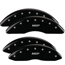 Load image into Gallery viewer, MGP 4 Caliper Covers Engraved Front & Rear MGP Black finish silver ch