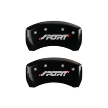Load image into Gallery viewer, MGP 4 Caliper Covers Engraved Front & Rear SPORT Black finish silver ch