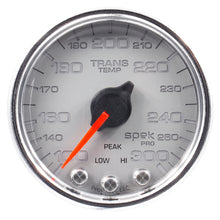 Load image into Gallery viewer, Autometer Spek-Pro Gauge Trans Temp 2 1/16in 300f Stepper Motor W/Peak & Warn Slvr/Chrm