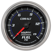 Load image into Gallery viewer, Autometer Cobalt 2-5/8in Mechanical Fuel Pressure Gauge 0-15 PSI
