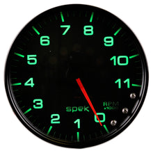 Load image into Gallery viewer, Autometer Spek-Pro Gauge Tachometer 5in 11K Rpm W/Shift Light & Peak Mem Black/Black