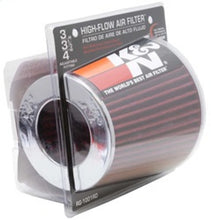 Load image into Gallery viewer, K&N Universal Air Filter Chrome Round Tapered Red - 4in Flange ID x 1.125in Flange Length x 5.5in H