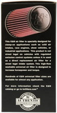 Load image into Gallery viewer, K&N Filter Universal Rubber Filter 3 1/2 inch Flange 4 5/8 inch Base 3 1/2 inch Top 7 inch Height