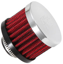 Load image into Gallery viewer, K&N 0.625 inch ID 2 inch OD 1.5 inch H Clamp On Crankcase Vent Filter