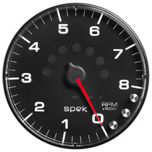 Load image into Gallery viewer, Autometer Spek-Pro Gauge Tachometer 5in 8K Rpm W/Shift Light & Peak Mem Black/Black