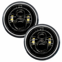 Load image into Gallery viewer, Oracle 7in High Powered LED Headlights - Black Bezel - Amber