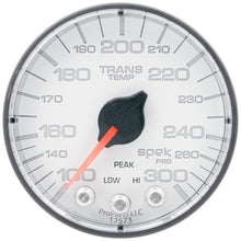Load image into Gallery viewer, Autometer Spek-Pro 2 1/16in 300 Degree F Stepper Motor W/Peak & Warn White/Black Trans Temp Gauge