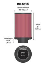 Load image into Gallery viewer, K&N Universal Rubber Filter 2.438in Flange ID x 3.5in OD x 5in Height for 97-98 Yamaha TDM850