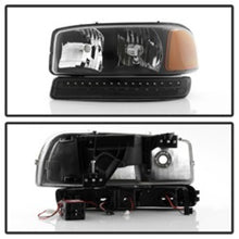 Load image into Gallery viewer, xTune GMC Sierra 99-06 /Yukon 00-06 Headlights & LED Bumper Lights - Black HD-JH-GS99-LED-SET-BK